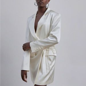 Silk Maison Classy Mini Silk Blazer Dress Small